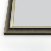 Cornice Moderna su Misura - Modello Brunelleschi Foglia Argento e Grigio